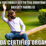 Bassett Farms is now USDA certified organic